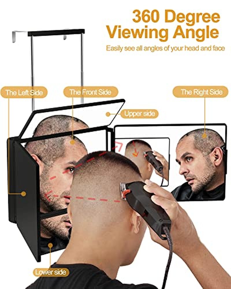 5-Way Mirror for Self Hair Cutting & Styling | 360° Rotatable