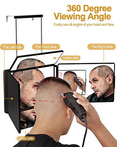 5-Way Mirror for Self Hair Cutting & Styling | 360° Rotatable