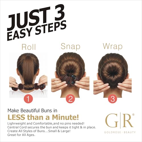 GoldRose Magic Hair Bun Maker - 2 Piece Styling Kit