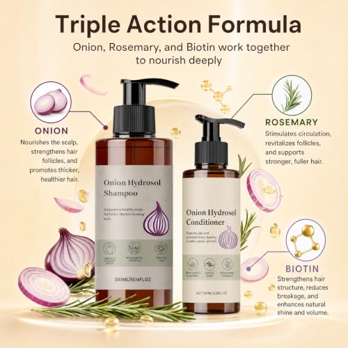 Onion Hydrosol Shampoo and Conditioner Set with Biotin