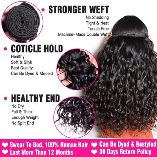 Yavida Water Wave Human Hair Bundles 10 12 14 Inch Brazilian