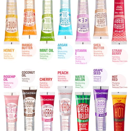 Ruby Kisses Broadway Vita-Lip Gloss 6pcs - High-Shine