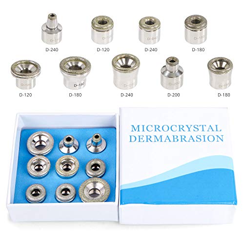 9 Pcs Replacement Diamond Tips for Most Diamond Machines Spa at Home Facial Care Beauty Tool