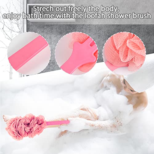 Back Scrubber with Long Handle Loofah Sponge Brush (2-Pack)