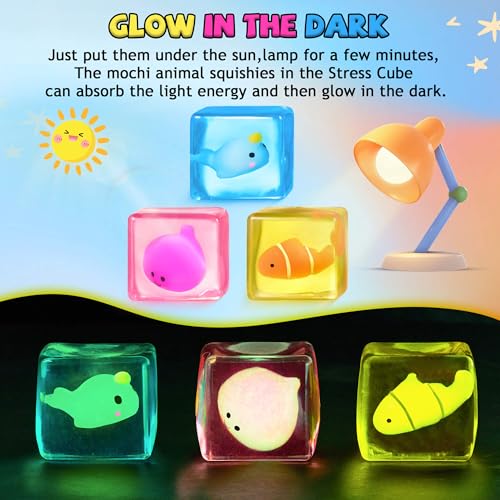 Glow in the Dark Stress Cube Fidget Toy - Sensory Stress Relief