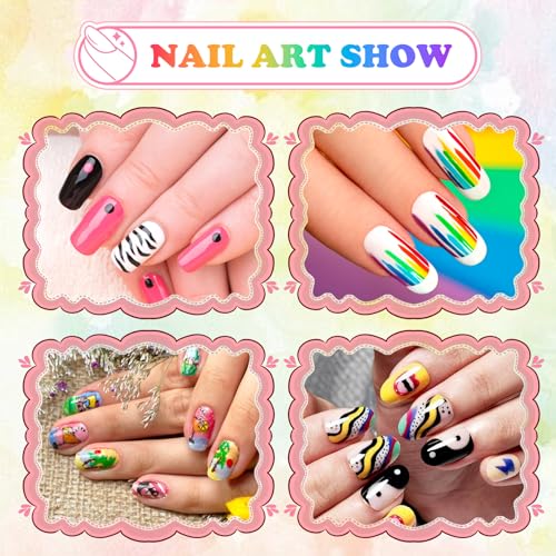 60 Colors Nail Art Pen Set,3D Acrylic Nails Art Markers Pens,Quick Dry Nail Doodle Pens for Home & Salon DIY Nail Art £¨1.0 mm Pen Nib£©