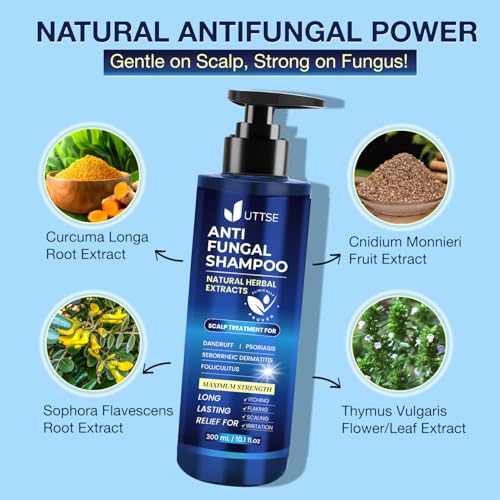Uttse Anti-Fungal Scalp Shampoo for Psoriasis & Dandruff Relief - 300mL