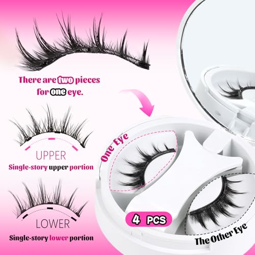 Magnetic Eyelashes with Applicator - Reusable, No Glue, Easy Apply