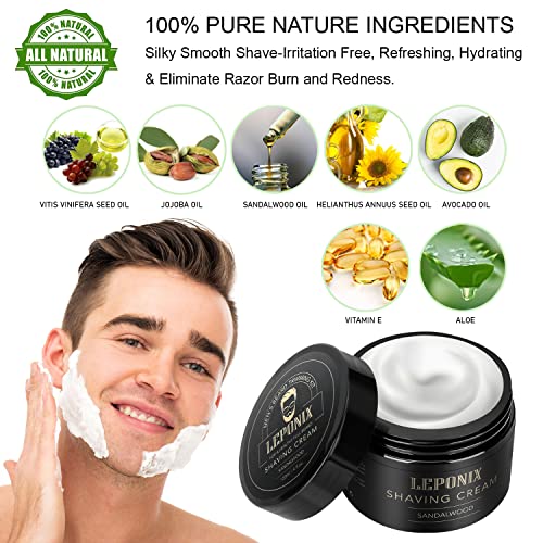 Mens Shaving Kit, The Ultimate Secret Santa Gift Set - Include Shaving Soap, Brush, Cream & Bowl ? Premium Aftershave Christmas Gift Set for Him, Husband, Boyfriend ? Ideal Grooming Essentials