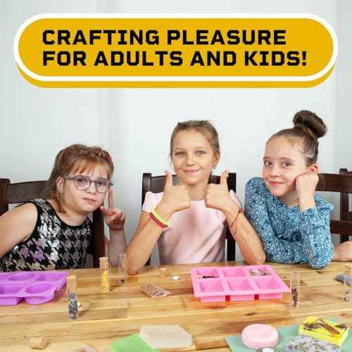 DIBYS DIY Soap Making Kit for All | SLS-Free Transparent Glycerin Soap Base | Homemade Soap Kit for Beginners with Essential Oils, Colors & Ingredients | Arts & Crafts Gift Ideas