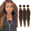 Brazilian Deep Wave Human Hair Bundles P4/30 Brown