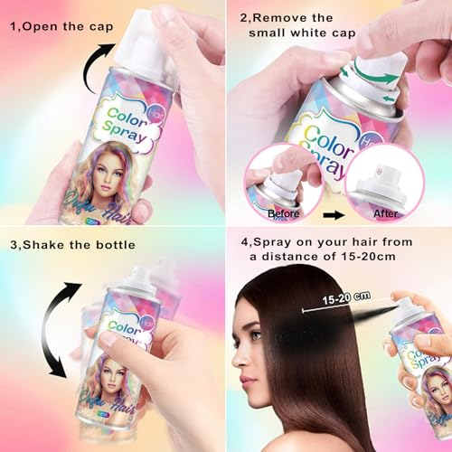 Temporary Green Hair Spray for All Ages - Non-Sticky & Washable