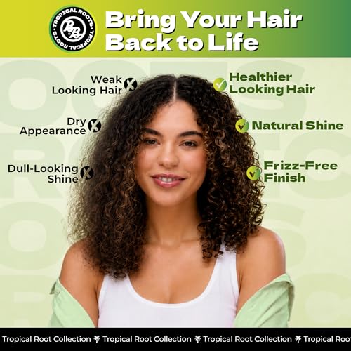 Bronner Bros Tropical Roots Stimulating Growth Oil 8oz