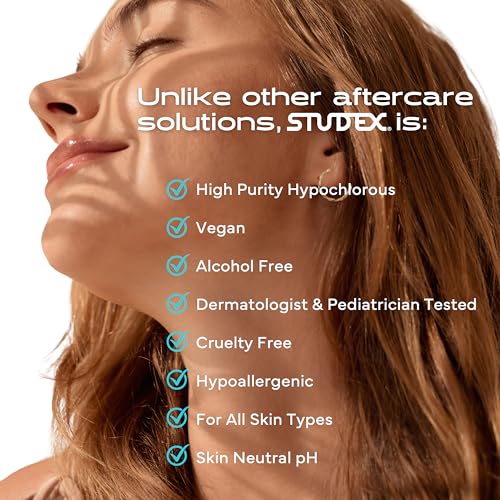 Studex Advanced 2-in-1 Hypochlorous Piercing Aftercare Spray 3.4oz – Sensitive Skin Formula