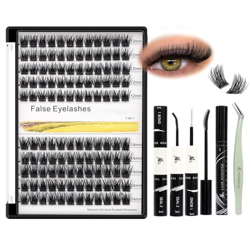 Bodermincer 120 Cluster Lashes D Curl Mixed Length Eyelash Extensions