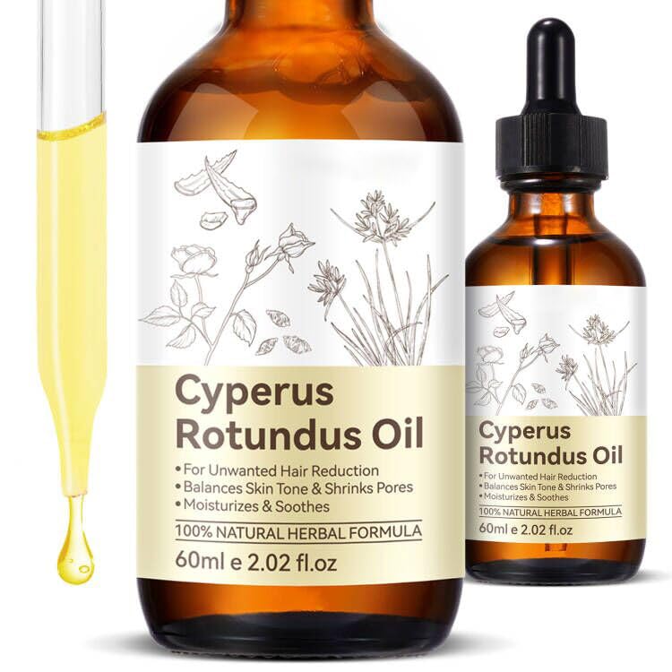 DLOMFVFQ Cyperus Rotundus Body & Hair Oil 2.02 Fl Oz Natural Hair Growth Reducer
