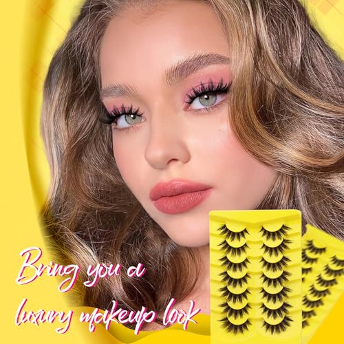 Ahrikiss Manga Spiky Anime False Eyelashes - Faux Mink 7 Pairs