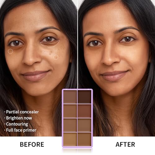 8 Color Cream Concealer Palette for Flawless Coverage