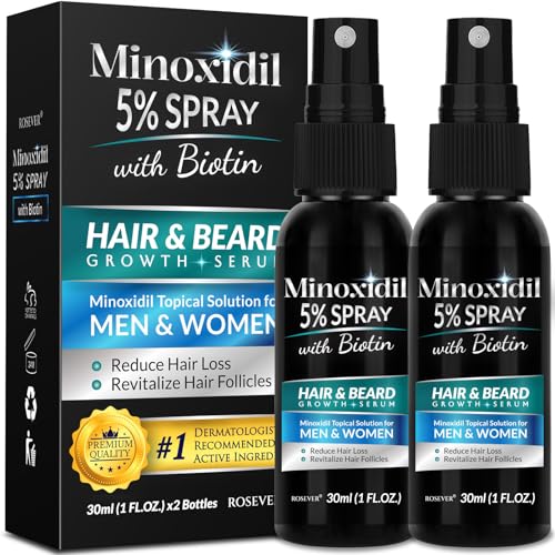 5% Minoxidil Hair Growth Spray for Men & Women - 2 Pack