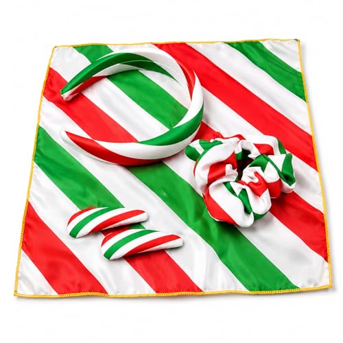 Italy Flag Hair Accessory Set - 4-Piece Headband & Clips
