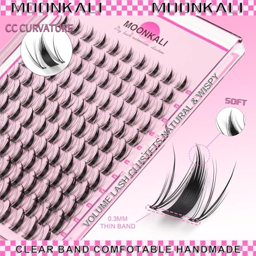 MOONKALI Wispy Lash Clusters Kit - 10-16MM CC Curl Extensions
