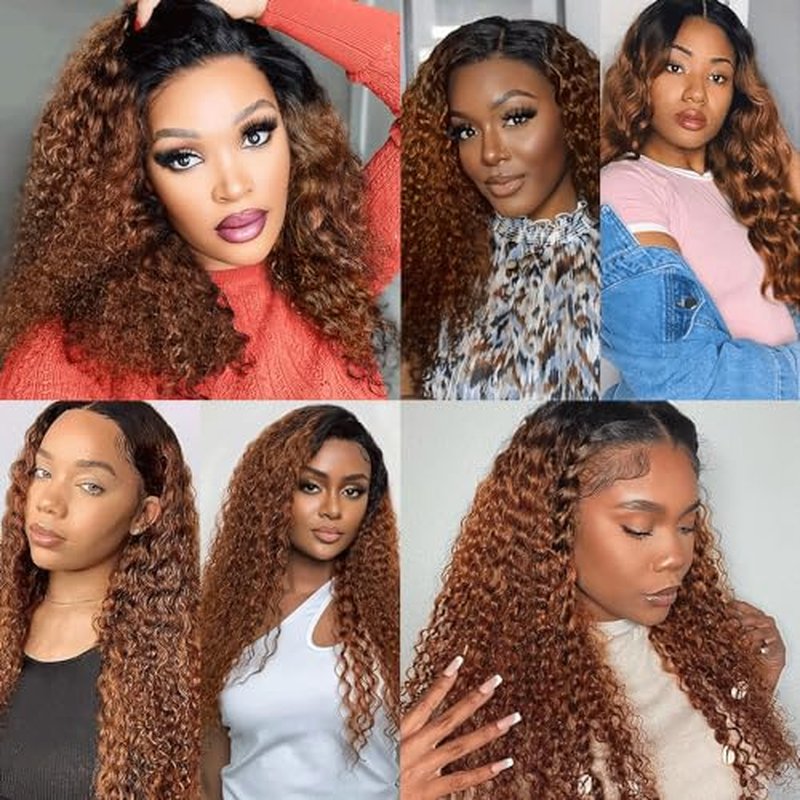T1B30 Curly Wave Human Hair Bundles 18-22 Inch