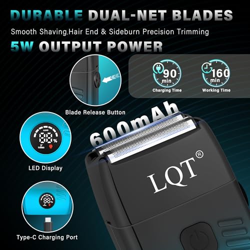 LQT 5-in-1 Cordless Hair Clipper & Grooming Kit with LED Display