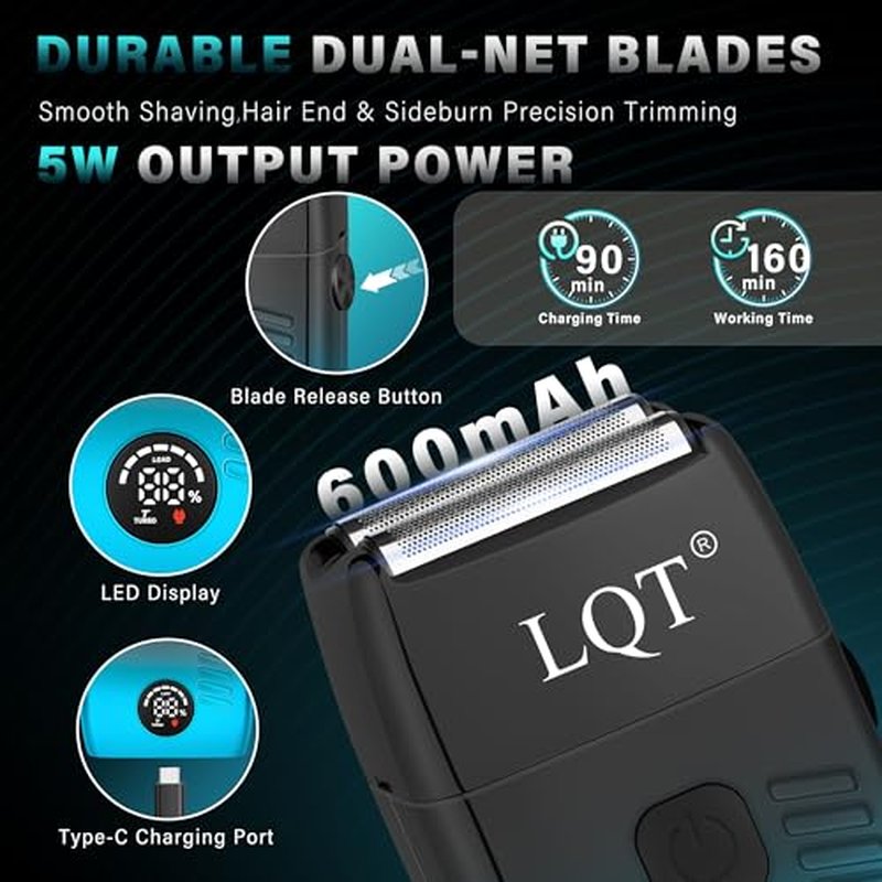 LQT 5-in-1 Cordless Hair Clipper & Grooming Kit with LED Display