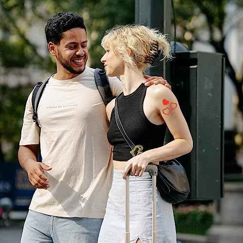 TOYMIS 500PCS Red Heart Shaped Tanning Stickers, Paper, Heart, Romantic Style, Outdoor Use, Fade Resistant