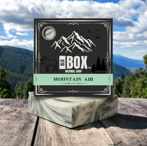 Black Box USA MADE 5oz Men's Natural Bar Soap Made from Moisturizing Natural Oils - Handmade Cold Process Soap with No Harsh Chemicals Pineapple Citrus & Floral Hints (VIPER MILK)