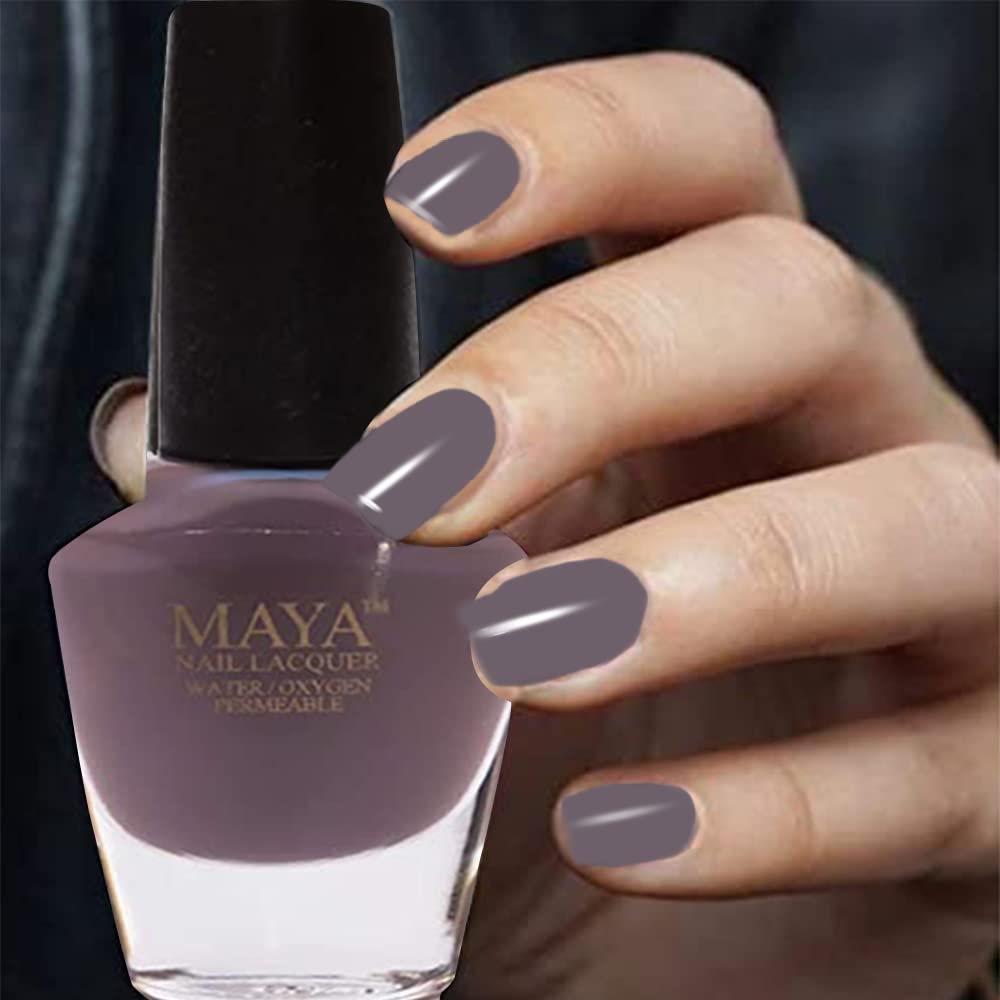 MAYA Halal Breathable Quick Dry Nail Polish, Vegan and Cruelty Free, Oxygen & Water Permeable Nail Art, Non Toxic Gentle On Nails, Made in The USA,