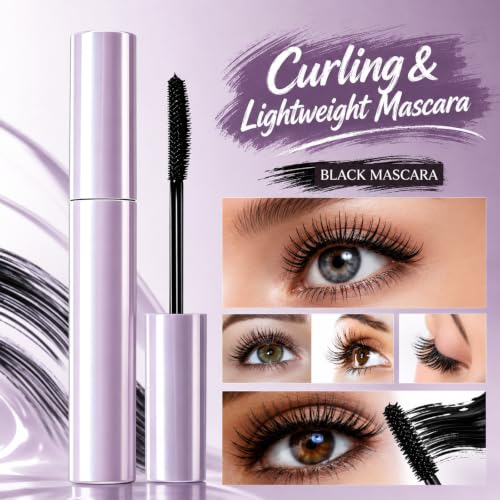 Tubing Mascara for Thinning Lashes, Waterproof & Lengthening (2-Pack)