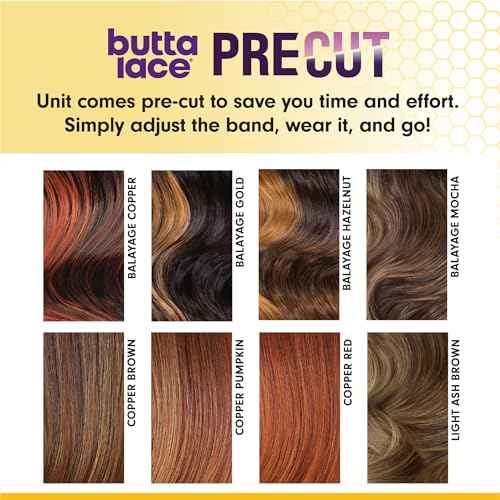 Sensationnel Butta Lace Precut Wigs - Unit 4 Glueless Extra Wide 5 Inch Deep Parting Synthetic Pre Tweezed Smaller Knot Hairline (COPPERRED)
