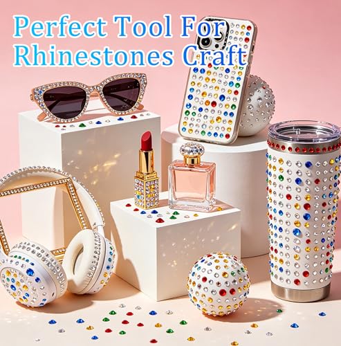 43500 Resin Rhinestones 3mm 40 Colors Flatback Gems & Glue Kit