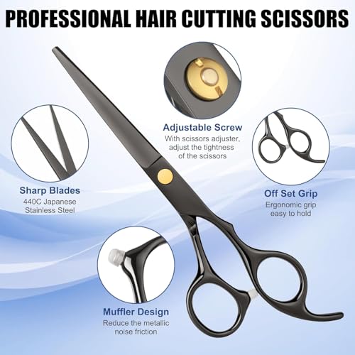 Professional Hair Cutting Scissors Kit with Thinning Shears