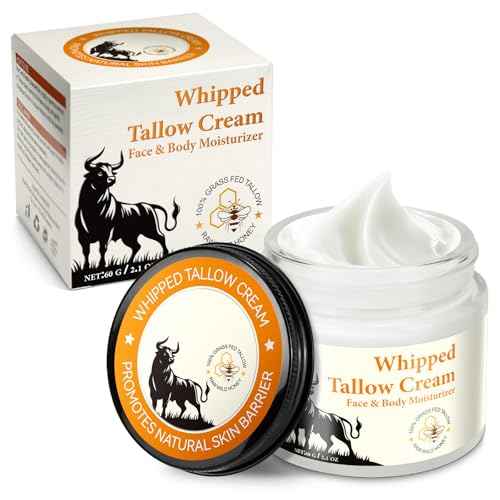 Beef Tallow Balm for Skin,Beef Tallow Balm for Sensitive Skin, Tallow Face Moisturizer with Grass-Fed Pure Beef Tallow & Honey & Beeswax for Dry Skin - 2.1 OZ