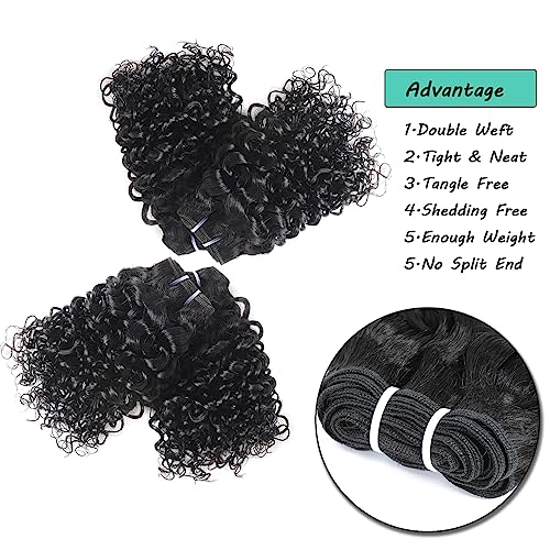 10A Brazilian Virgin Human Hair 4 Bundles 12 Inch Curly