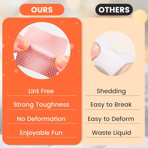 Lint Free Nail Wipes Set with 120ml Pump Dispenser - 400 Count Kit