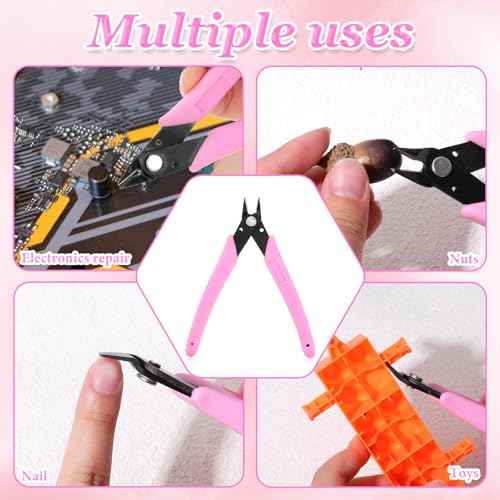 Rhinestone Remover, Pink 5" Rhinestone Remover Nipper, Metal Nail Art Scissors, Nail Art Decorations Removers DIY Tool Accessory