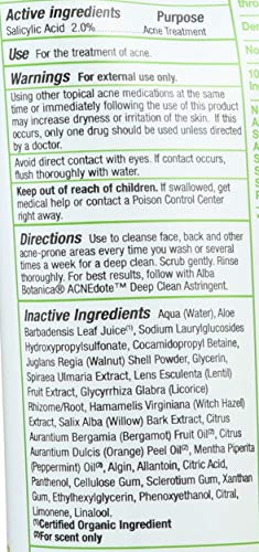 Alba Botanica Acnedote Maximum Strength Acne Scrub, 8 Oz