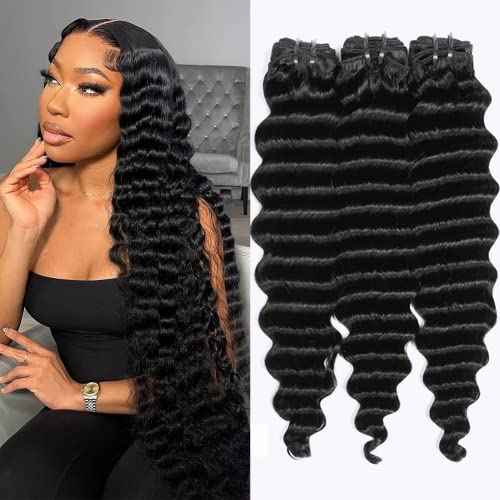 12A Grade Loose Deep Wave Bundles Loose Deep Wave Human Hair 3 Bundles Brazilian Loose Deep Wave Bundles 12A Virgin Loose Curly Weave Bundles Human Hair 100% Unprocessed Curly Hair Extensions