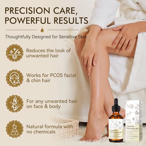 DLOMFVFQ Cyperus Rotundus Body & Hair Oil 2.02 Fl Oz Natural Hair Growth Reducer