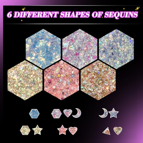 Holographic Body Glitter Gel | Waterproof Face & Hair Sparkle