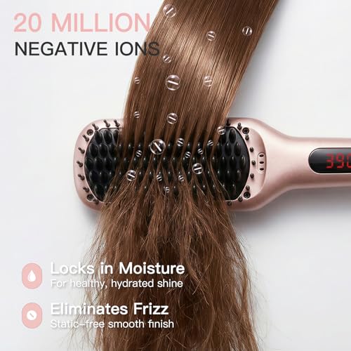 MegaWise Ionic Hair Straightener Brush – All Hair Types
