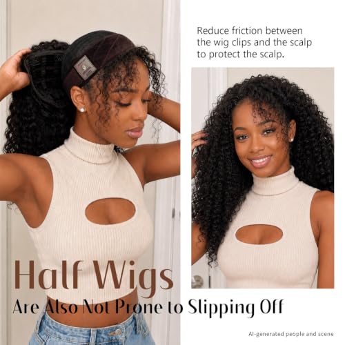 Dreamlover Wig Grip Band Non-Slip Velvet Adjustable Dark Brown