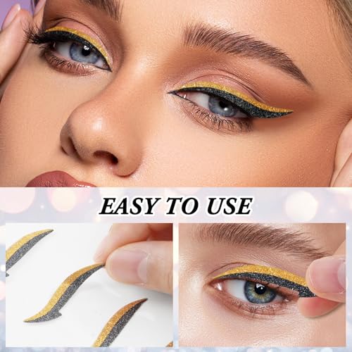 Waterproof Glitter Eyeliner Sticker - Self-Adhesive Eye Makeup Stickers