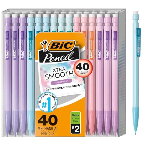BIC Xtra Smooth Pastel Mechanical Pencils 40-Count Pack of 1