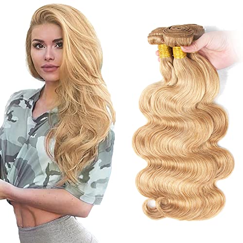 Honey Blonde Bundles Human Hair 613 Body Wave Bundle Blonde Body Wave Bundle 14 14 14 inch P27/613 Human Hair Bundles