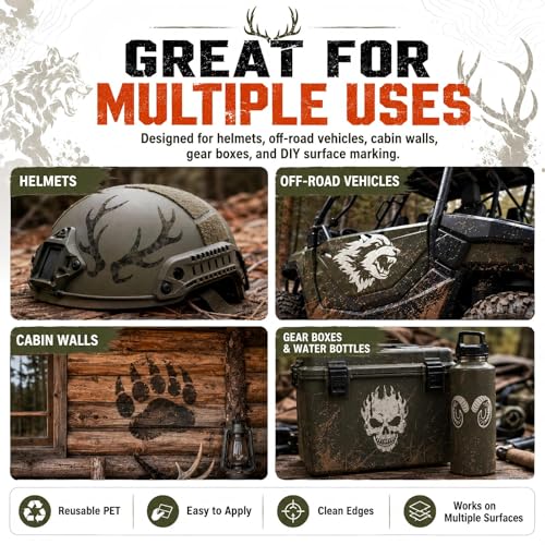S01 ORIGINS 9-Pack Tactical Stencil Kit | Reusable PET Templates 165x180mm