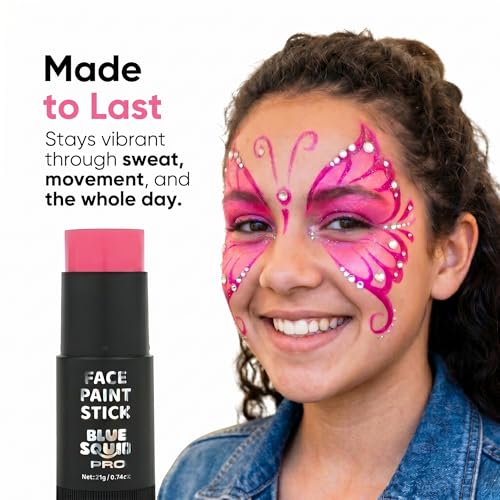 Blue Squid PRO Pink Face Paint Stick - Waterproof Eye Black